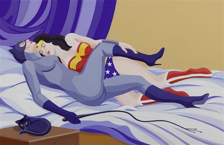 Giuseppe Veneziano, Mazzarino (Cl) 1971, Wonder Woman's Intimacy III, 2011,...