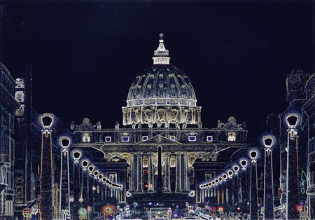 Graziano Villa, Genova 1951, Vaticano Shadow N 1, Stampa a getto d'inchiostro...