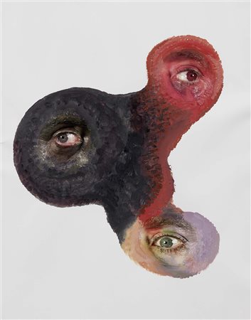 Tony Oursler, New York 1957, Ooks, 2004, Collage e acrilico su carta...