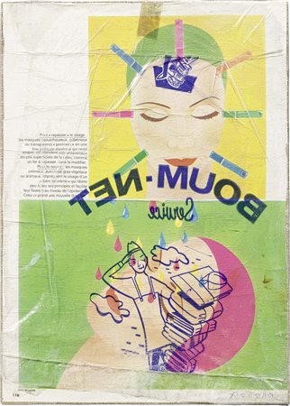 Mimmo Rotella, Catanzaro 1918 - Milano 2006, Boum-Net, 1974, Collage su tela,...