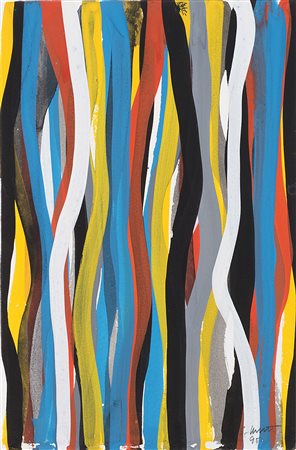 Sol LeWitt (Hartford 1928 - New York 2007)"Wavy Vertical Brushstrokes"...