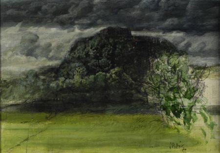 Alberto Sughi (Cesena, 1928 - Roma, 2012) La Villa a Carpineta, 1970 Olio su...