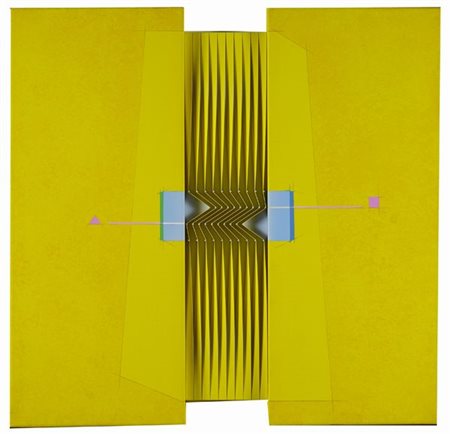 Alberto Biasi (Padova, 1937) Egizio, 2008 Acrilico su tela, cm. 60x62x4,5 Sul...