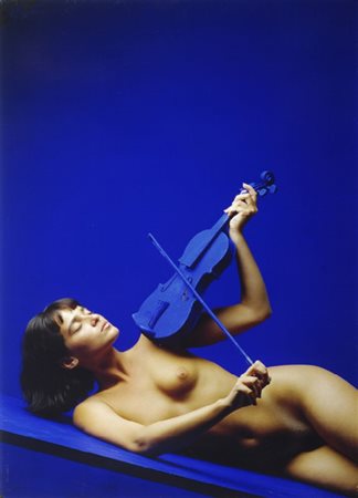 Pino Settanni (Grottaglie, 1949 - 2010) Nudo blu, 1997 Stampa lambda, cm....