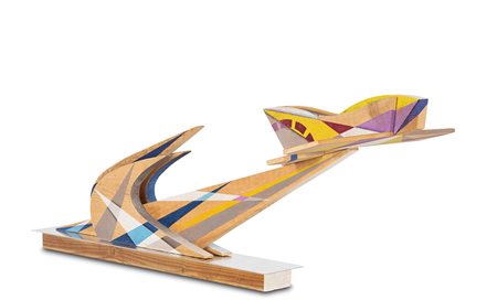 Laura Migotto (1956), Aeroscultura LHC, 2016 acrilici e alluminio su legno,...