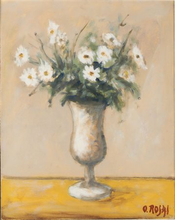 Ottone Rosai (1885 - 1957), Fiori, 1955 ca olio su tavola, cm 50x40 firmato...