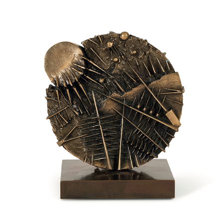 Arnaldo Pomodoro (1926), Disco, 1995 bronzo, diametro cm 13 firmato e...