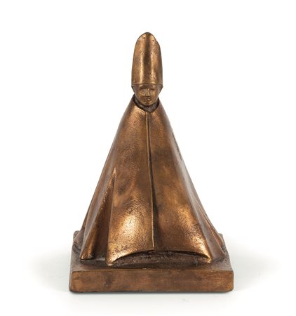 Giacomo Manzù (1908-1991), Cardinale seduto, 2012 bronzo, cm 24x12,5x14 es....