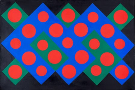 Lia Drei (1922-2005), Operazione Spaziocromatica C2, 1964 acrilico su tela,...