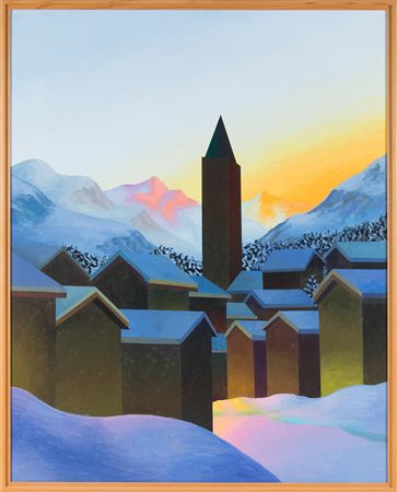 Salvo (1947-2015), Senza titolo, 1992 olio su tela, cm 100x80 firmato e...