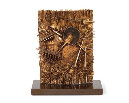 Arnaldo Pomodoro (1926), Rilievo, 2006 bronzo, cm 22x15x3 firmato es. 1/8...