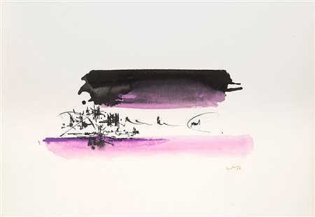 Georges Mathieu (1921-2012), Senza titolo, 1958, gouache su carta, cm...