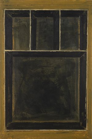 Marco Tirelli (1956), Senza titolo, 1987 , olio su tavola , cm 73x49 Firmato...