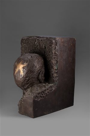 Aldo Mondino (1938-2005), Ortisei, 1989, bronzo, cm 50x40x34 tiratura in 100...