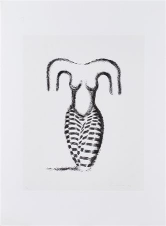 STEPHEN COX (1946)Torso 3, 1989Litografia su pietra applicata su carta...