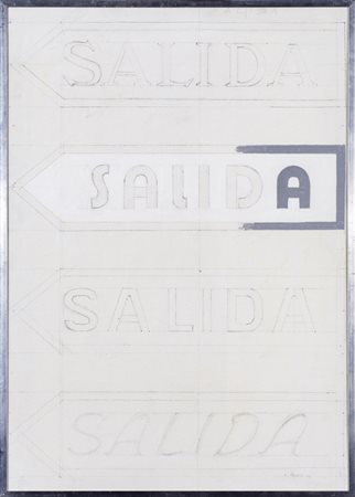 CARLO FAYER (1924-2012)Salida, 1974Tecnica mista su telacm 70x50Firma e...