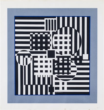 VICTOR VASARELY (1906-1997)Senza TitoloStampa offsetcm 62x59Firma in...