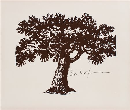 MARIO SCHIFANO (1934-1998)Albero della vita, 1966Monotipo su cartoncinocm...