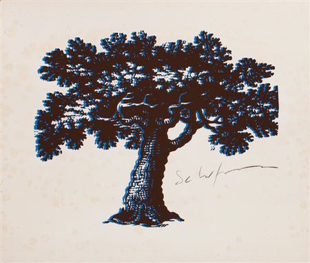 MARIO SCHIFANO (1934-1998)Albero della vita, 1966Monotipo su cartoncinocm...