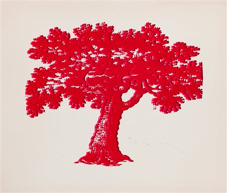 MARIO SCHIFANO (1934-1998)Albero della vita, 1966Monotipo su cartoncinocm...