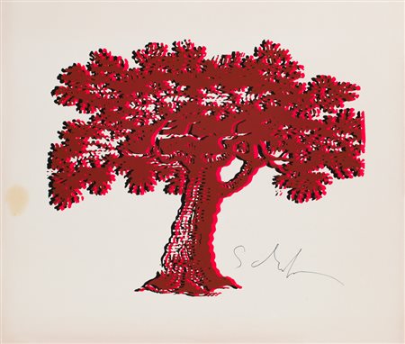 MARIO SCHIFANO (1934-1998)Albero della vita, 1966Monotipo su cartoncinocm...