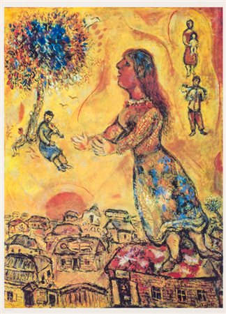 MARC CHAGALL (1887-1985)Senza TitoloLitografia d'apréscm 68x49Firma in lastra