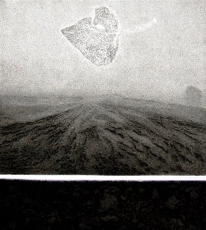 Mario Chianese 1928, Genova (Ge) - [Italia] Campo arato e nebbia acquaforte...