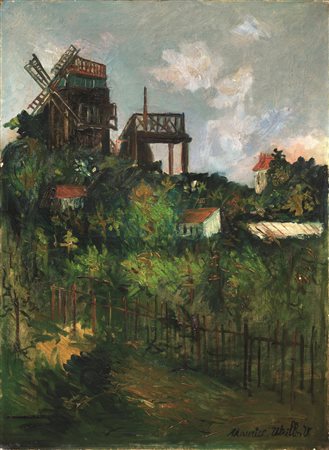 Maurice Utrillo (Parigi 1883 - Dax 1955) LE MOULIN DE LA GALETTE À MONTMARTRE...