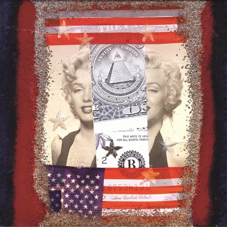 Omar Ronda (Biella 1947) MARILYN DOLLAR FROZEN materie plastiche, cm 70x70...