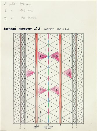 Bruno Munari BOZZETTI Matita e china su carta, varie misure, cm 35x25 e 30x21...