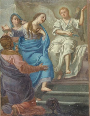 Ambito di Benedetto Luti 1666-1724 "Scena sacra" cm. 54x40 - olio su tela...