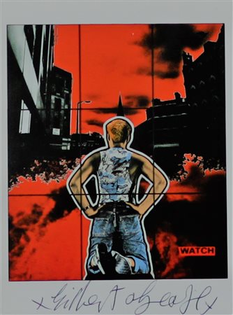 GILBERT & GEORGE, Watch, Cartolina Anno 1988 Dim. 15x10,3 Firmato in basso