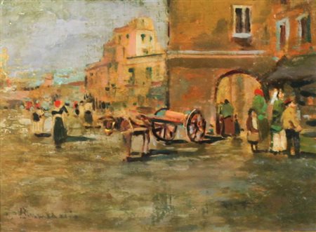 CARLO BRANCACCIO, Senza titolo, Olio su tavola Dim.15x21 Firmato in basso a sx