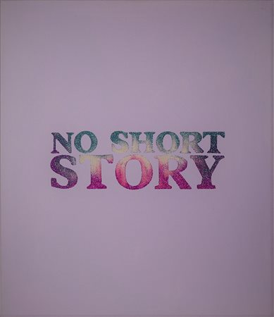 NICOLA BOLLA, No short story, Acrilico e lustrini Anno 2005 Dim.70x60...