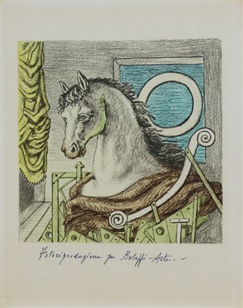 GIORGIO DE CHIRICO, Lettera "O", Riproduzione fotolitografica Serie "...