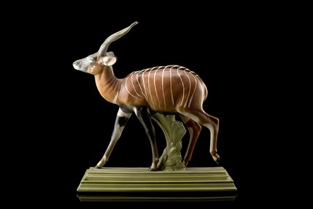 Felice Tosalli (Torino 1883 - Torino 1958)"Antilope bongo"Ceramica formata a...