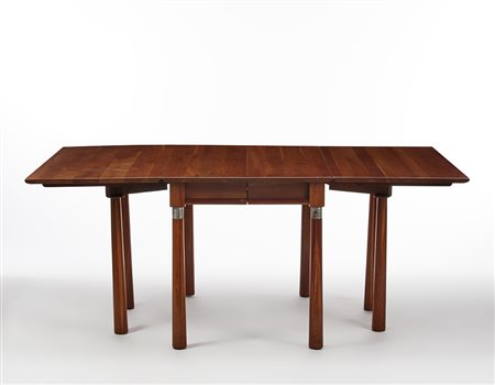 Willett Furniture Tavolo allungabile con bande laterali in legno di mogano...