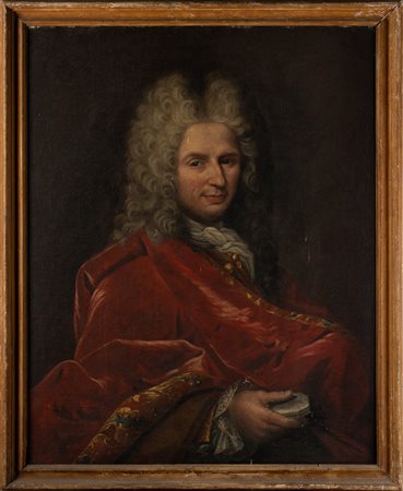 MEINRAD KELLER (1670 - 1747) Ritratto di nobiluomo. 1724. Olio su tela . Cm...