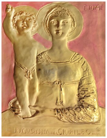 SALVATORE FIUME Comiso 1915 – Canzo 1997 La Madonna del Giubileo Scultura a...