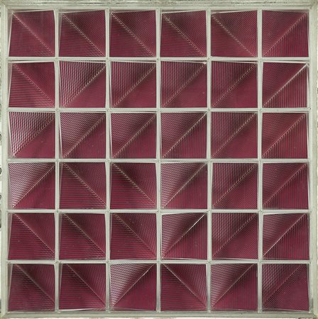 ALDO BOSCHIN 1942 P.U. 2.74, 1974 Assemblaggio, 36 cubi di plexiglass...