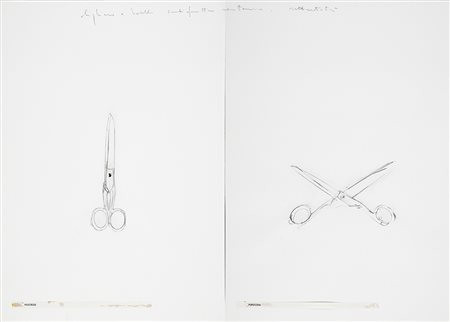 ALIGHIERO BOETTI 1940 - 1994 Maschio Femmina, 1973 Frottage su carta, cm. 50...