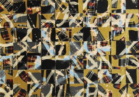 REMO BIANCO 1922 - 1988 " Collage ", 1975 Tecnica mista e collage su cartone,...
