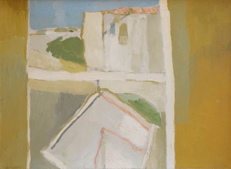 ALBERTO GIANQUINTO 1929 - 2003 " Jesolo ", 1964 Olio su tela, cm. 73 x 100...