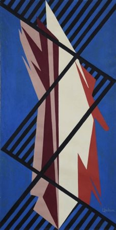 FERDINANDO CHEVRIER 1920 - 2005 " Composizione ", 1951 Olio su tela, cm. 129...