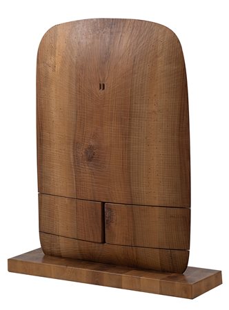 Giuseppe Rivadossi (Nave (BS) 1953 ) Comma B 1974, Scultura in legno, cm....