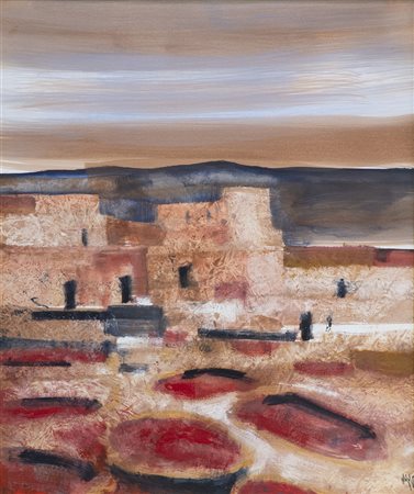 Salvatore Magazzini (Pistoia 1955 ) Tintorie di Marrakech 1999 Olio su...