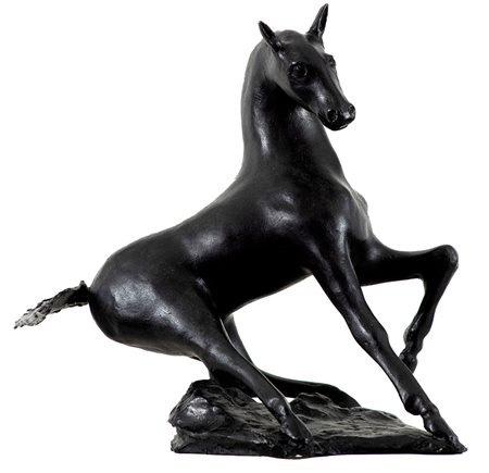 Aligi Sassu (Milano 1912 Pollenca (E) 2000) Cavallo Scultura in bronzo, cm....
