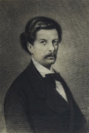 Giuseppe De Nittis (Barletta 1846 Parigi 1884) Ritratto maschile Pastello su...