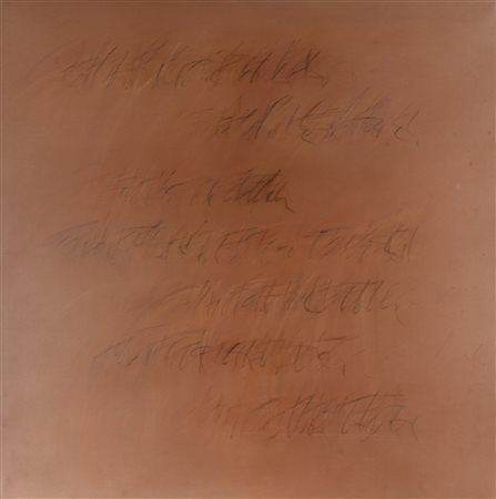 Ignoto SENZA TITOLO olio su tela, cm 100x100 sul retro: firma e data eseguito...