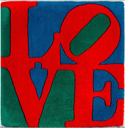 ROBERT INDIANA (1928) Classic Love 2007 Multiplo in lana cotta lavorata a...